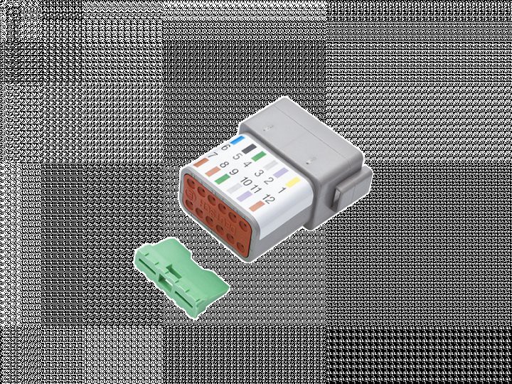 Разъём 12 pin с клином